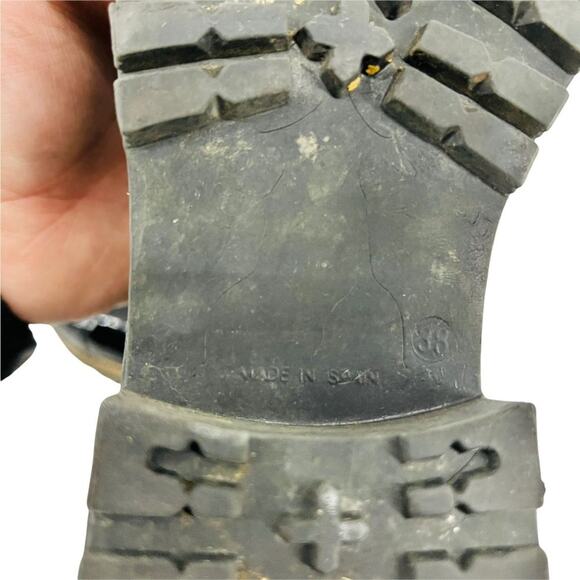 Shellys London Tyra Zip Moto Combat Biker Boot Womens Size 38 - Picture 8 of 9